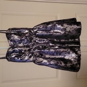 ROBERTA Silver/Black Mini Dress